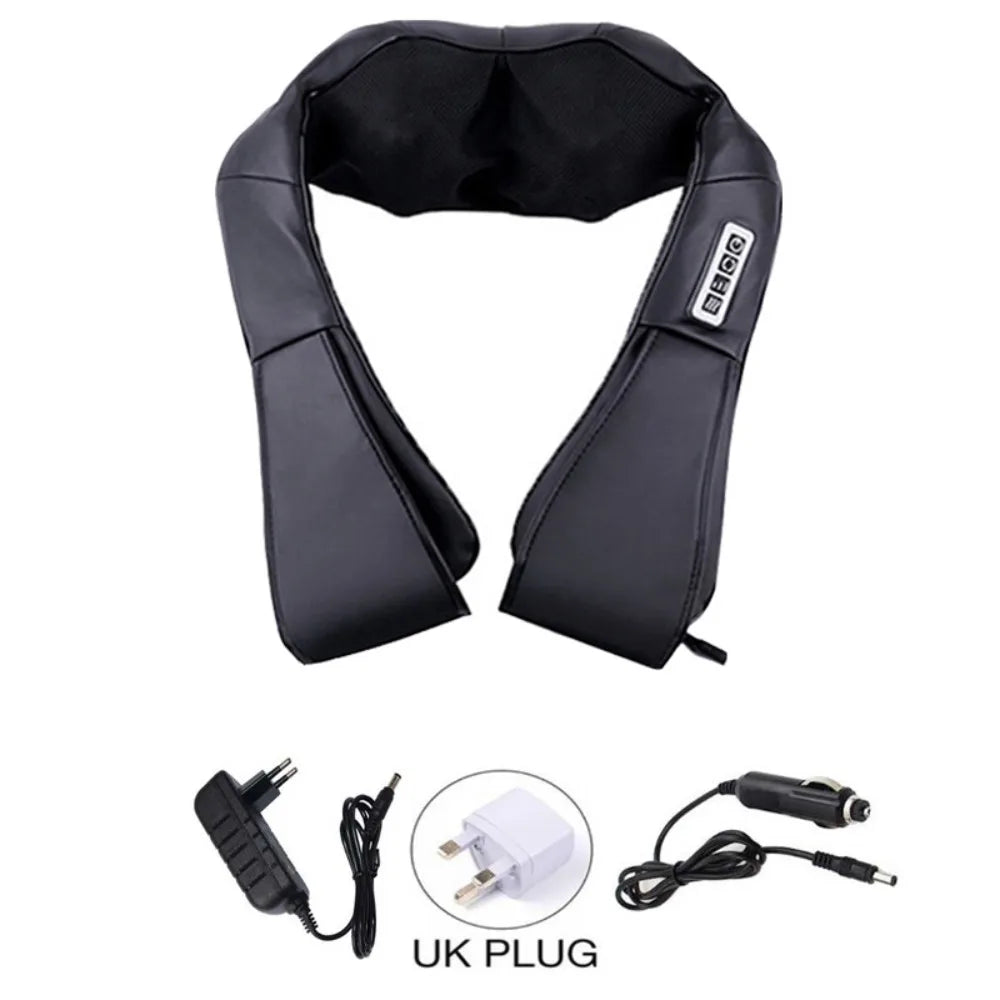 Comfortable PU Leather Electrical Massager Heated Infrared Neck Massager U Shape Multifunctional Kneading Massager Back