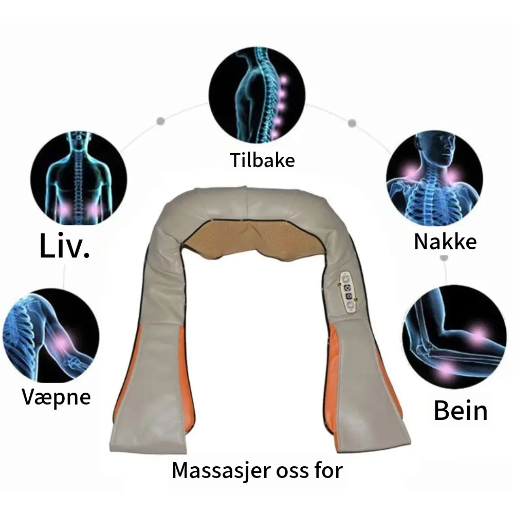 Easea™ Elektrisk Nakke- og Skuldermassasjer med Varme
